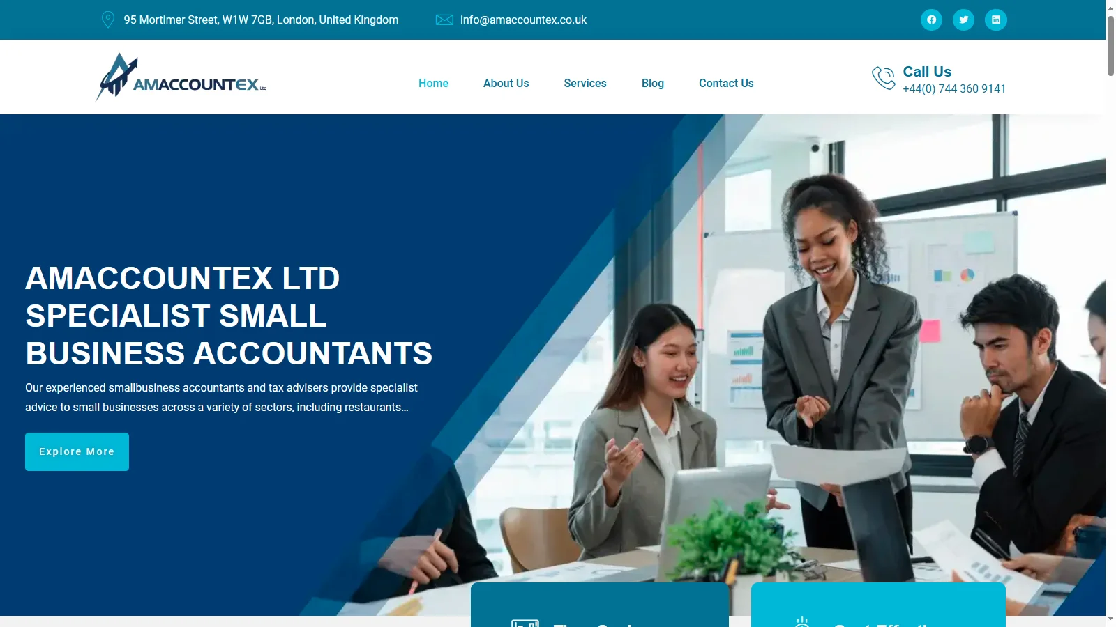 Business consultancy WordPress website developed by GreenyWebs agency.