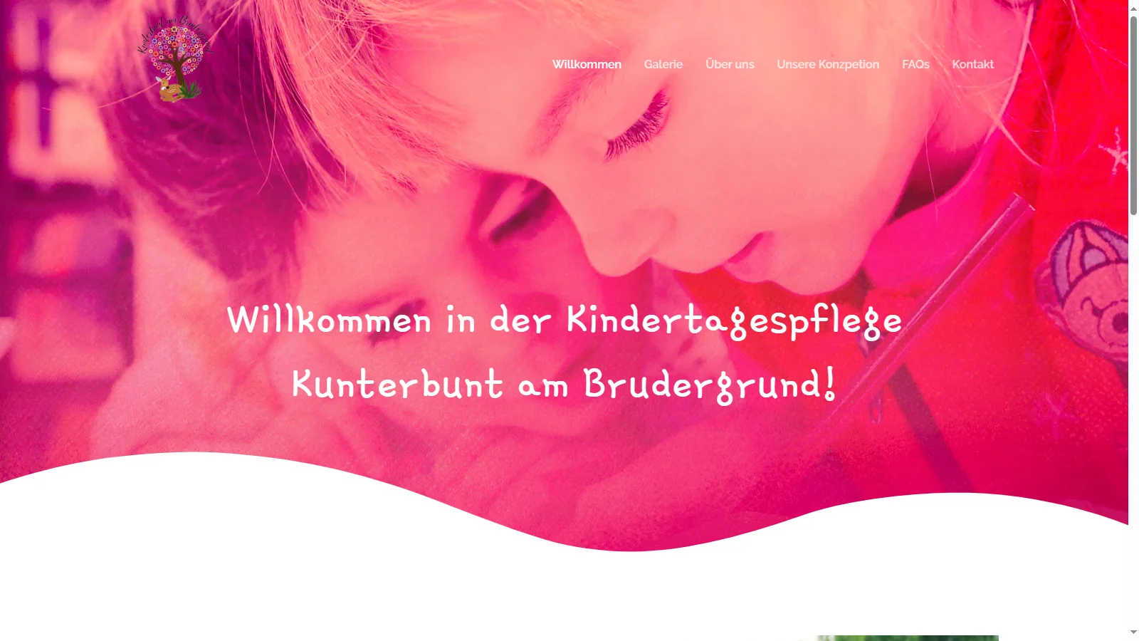 Kindergarten website showcasing fun learning activities and classroom environment designed by GreenyWebs.